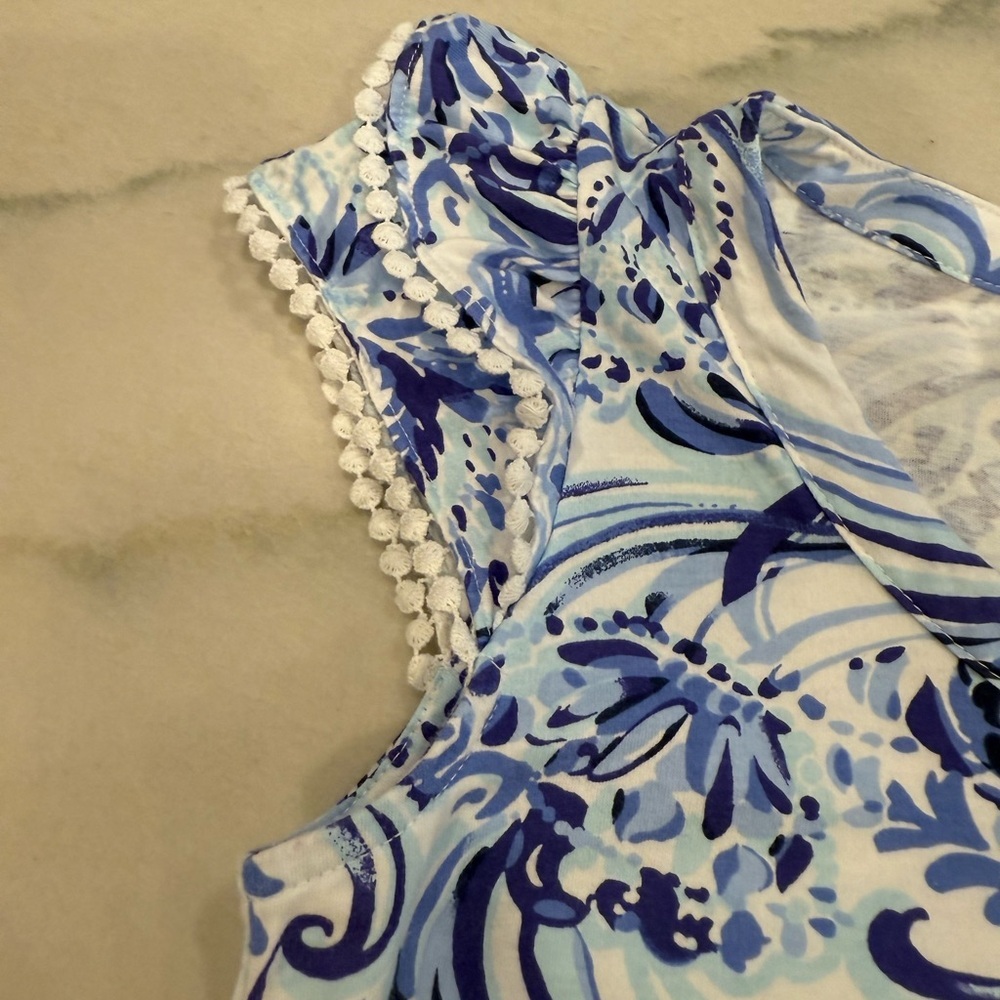 Lilly Pulitzer Dress Size XXS Blue White Cotton - Picture 4 of 5